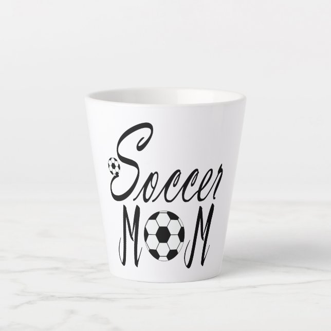 Fußball-Mama Latte Coffee Mugs Milchtasse (Vorderseite)
