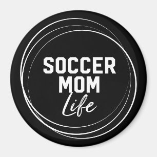 Fußball-Mama-Leben-Magnet - Schwarzes Magnet