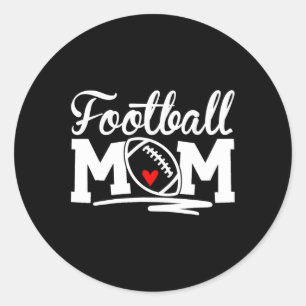 Fußball Mama Leopard Football Liebe Football Playe Runder Aufkleber