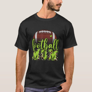 Fußball-Mama Leopard Fußball Grün für Mothe T-Shirt