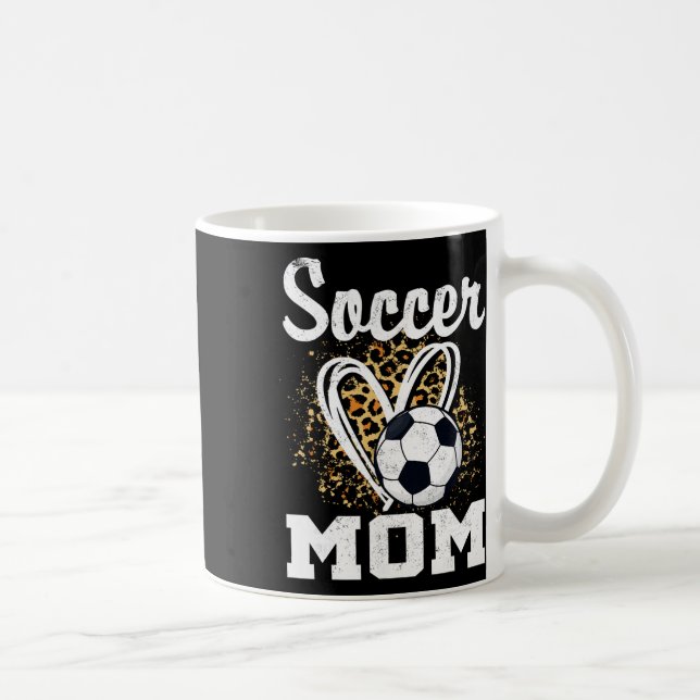 Fußball-Mama-Leoparden-Herz  Kaffeetasse (Rechts)