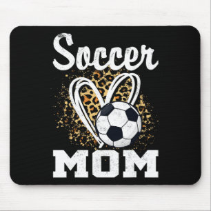 Fußball-Mama-Leoparden-Herz Mousepad