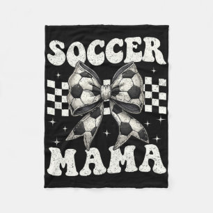 Fußball-Mama Lustige Kokette Schleife Mama Mutti Fleecedecke
