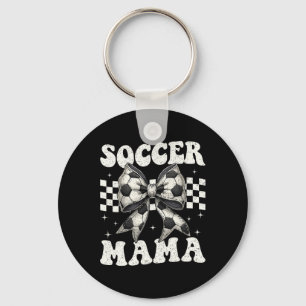 Fußball-Mama Lustige Kokette Schleife Mutter Mutti Schlüsselanhänger