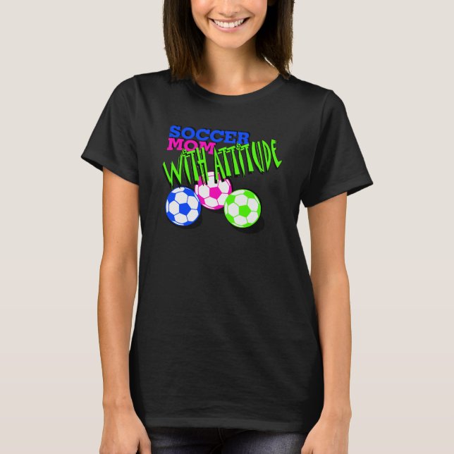 Fußball-Mama mit Höflichkeit T-Shirt (Vorderseite)