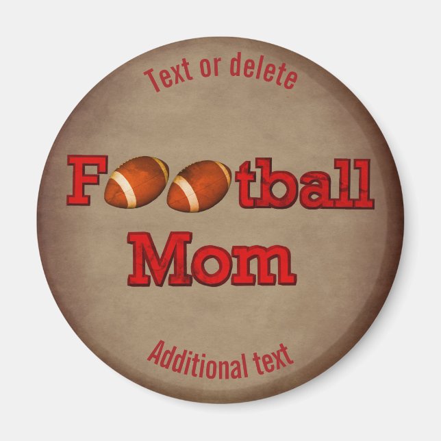 Fußball-Mama Niedlich Personalisiert Magnet (Vorne)