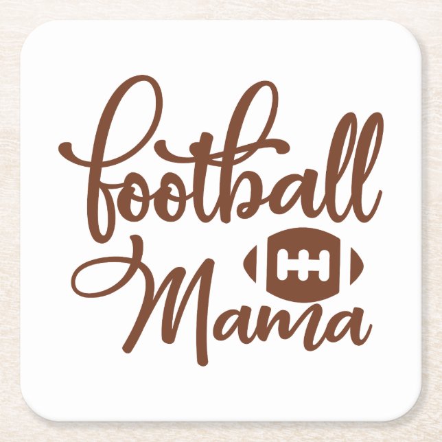 Fußball-Mama Rechteckiger Pappuntersetzer (Vorderseite)