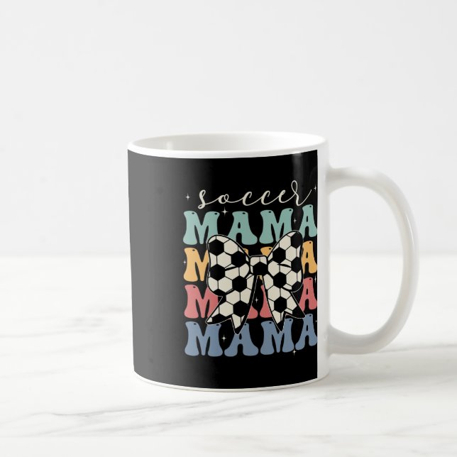 Fußball-Mama Retro Groovy Fußball Softll Mama _1  Kaffeetasse (Rechts)