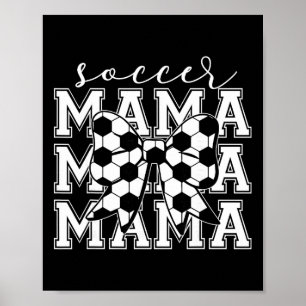 Fußball-Mama Retro Groovy Fußball Softll Mama  Poster