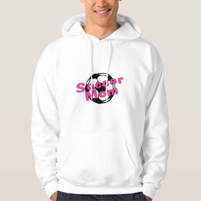 Fußball-Mama (Rosa) Hoodie (Vorderseite)