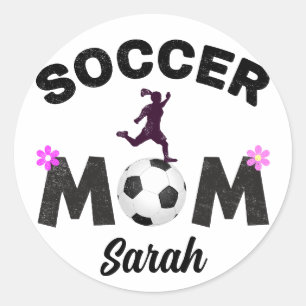 Fußball-Mama Runder Aufkleber