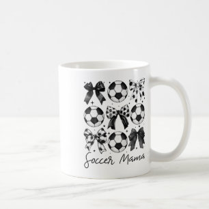 Fußball-Mama-Shirt Coquette-Bogen Fußball-Mutter  Kaffeetasse