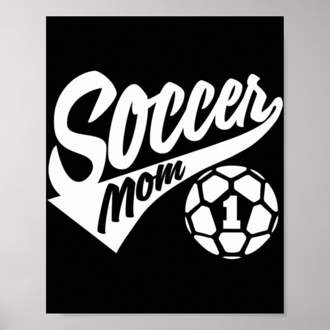 Fußball-Mama T Proud Soccer Mama I Liebe Fußball T Poster (Vorne)