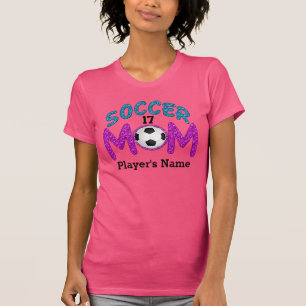 Fußball-Mama-T-Shirts mit dem NAMEN und der ZAHL T-Shirt