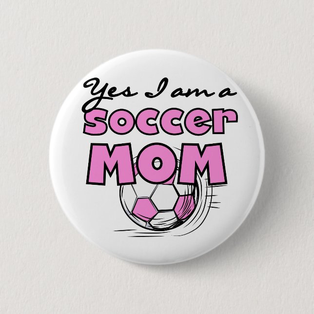 Fußball-Mama-T-Shirts und Geschenke Button (Vorderseite)