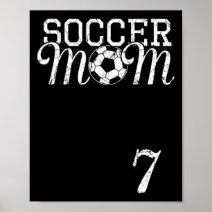 Fußball-Mama-Trikot Nummer 7 Lieblingsspieler #7 T Poster