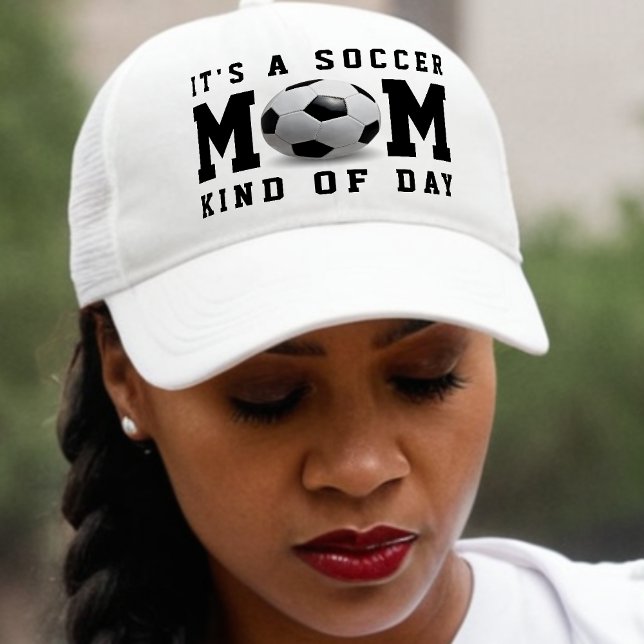Fußball-Mama Truckerkappe (Soccer Mom Kind of Day Black Trucker Hat
)