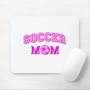 Fußball-Mama Zeichnend und Text ganz rosa Mousepad