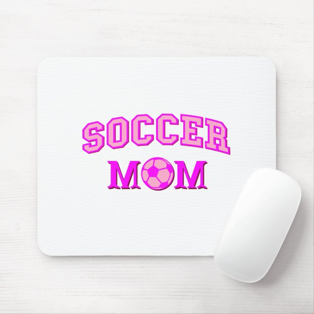 Fußball-Mama Zeichnend und Text ganz rosa Mousepad (Mit Mouse)