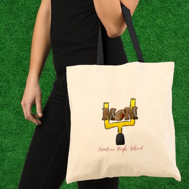 Fußball Mama Ziel Post School Name Custom Tragetasche (Von Creator hochgeladen)