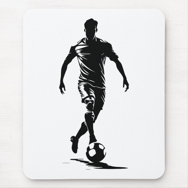 Fußball-Mann mit Ball-Design. Mousepad (Vorne)