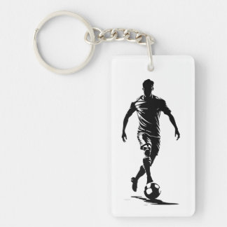 Fußball-Mann mit Ball-Design. Schlüsselanhänger