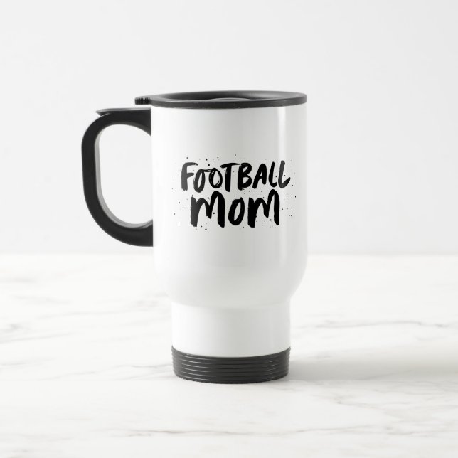 Fußball-Mannschaft Mutter stylish Black type perso Reisebecher (Links)