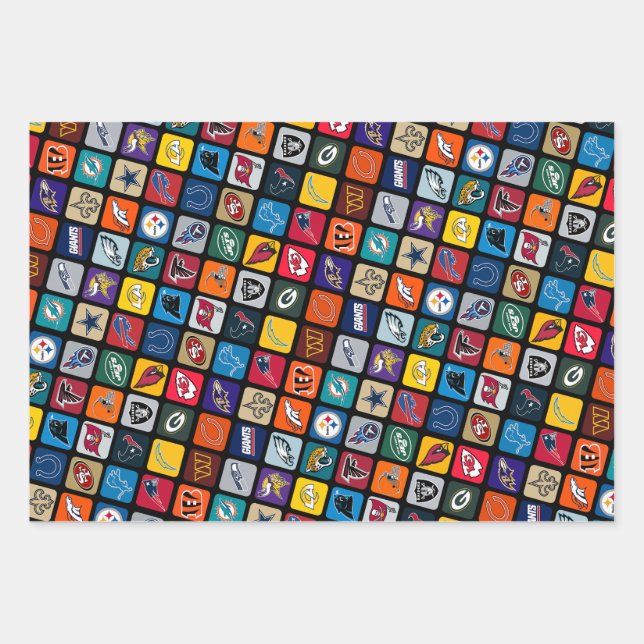 Fußball-Mannschaften Wrackpapier Geschenkpapier Set (Vorderseite)
