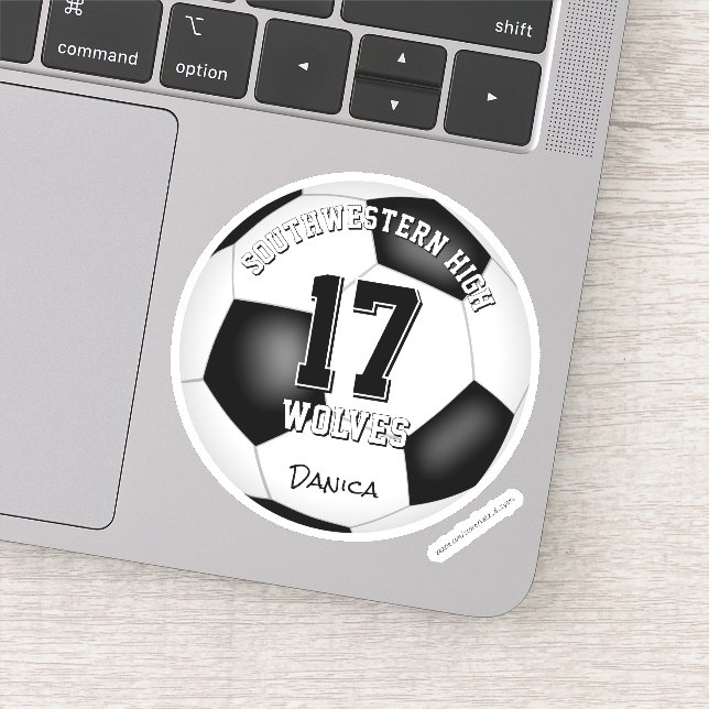 Fußball-Mannschaftsgeist Mädchen Jungs-Mannschaft  Aufkleber (Detail)