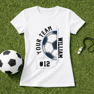 Fußball-Mannschaftsname & Spielernummer T-Shirt