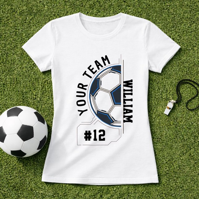 Fußball-Mannschaftsname & Spielernummer T-Shirt (Von Creator hochgeladen)