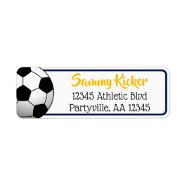 Fußball-Marine und Gold-Adresse