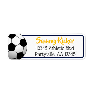 Fußball-Marine und Gold-Adresse