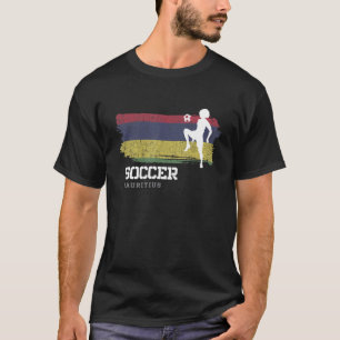 Fußball Mauritius Flaggenfußball Frauen Fußball-Gi T-Shirt