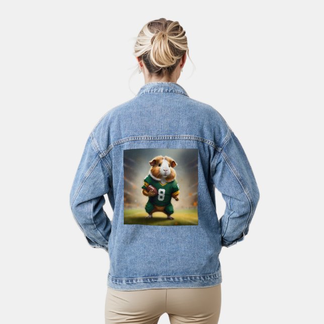 Fußball Meerschweinchen, Jeansjacke (Modell)