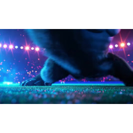 Fußball-Megastadion Große Wanduhr