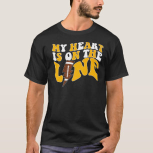 Fußball Mein Herz ist auf der Linie Offensive Line T-Shirt