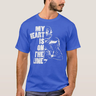 Fußball Mein Herz ist auf der Linie Offensive Line T-Shirt
