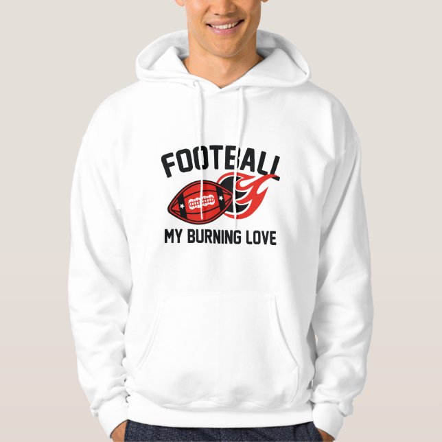 Fußball Meine brennende Liebe Hoodie (Vorderseite)