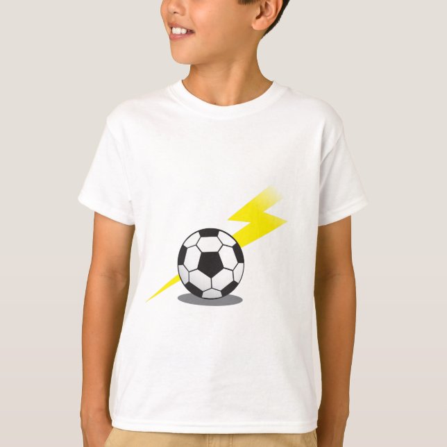 Fußball mit Blitzbolzen T-Shirt (Vorderseite)