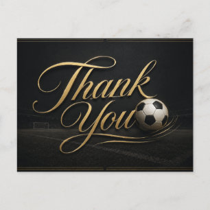 Fußball mit Dank an alles, was du auf grünem tust Postkarte
