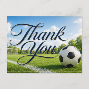 Fußball mit Dank an alles, was du auf grünem tust Postkarte