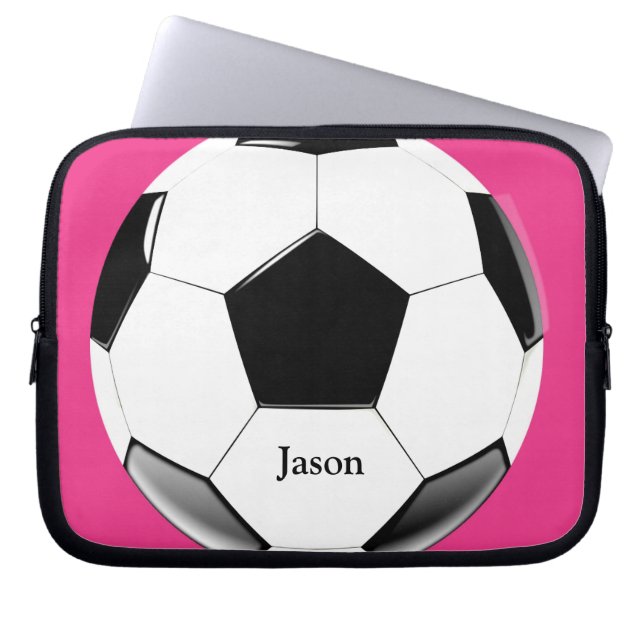 Fußball mit dem Namen Laptop Electronics Bag Laptopschutzhülle (Vorderseite)