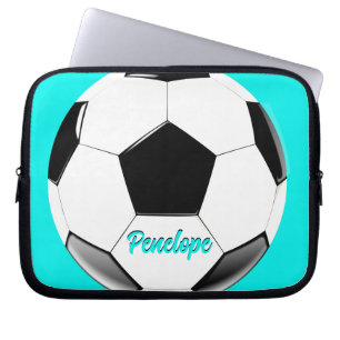 Fußball mit dem Namen Laptop Electronics Bag Laptopschutzhülle
