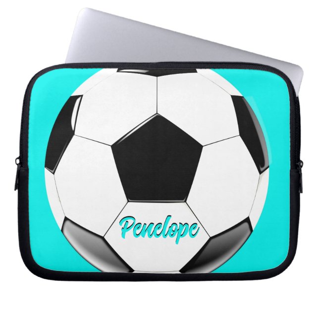 Fußball mit dem Namen Laptop Electronics Bag Laptopschutzhülle (Vorderseite)