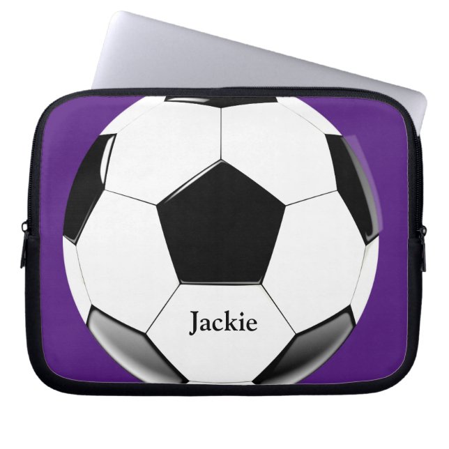 Fußball mit dem Namen Laptop Electronics Bag Laptopschutzhülle (Vorderseite)