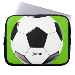 Fußball mit dem Namen Laptop Electronics Bag Laptopschutzhülle