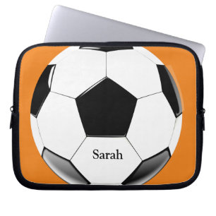 Fußball mit dem Namen Laptop Electronics Bag Laptopschutzhülle