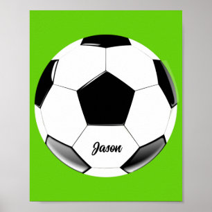 Fußball mit dem Namen Lime Green Poster