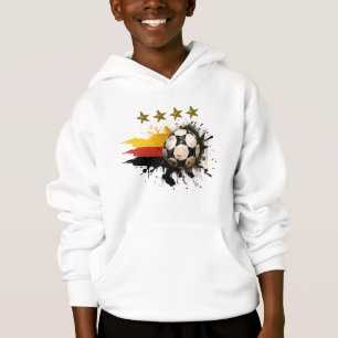 Fußball mit deutscher Flagge und vier goldene Ster Hoodie